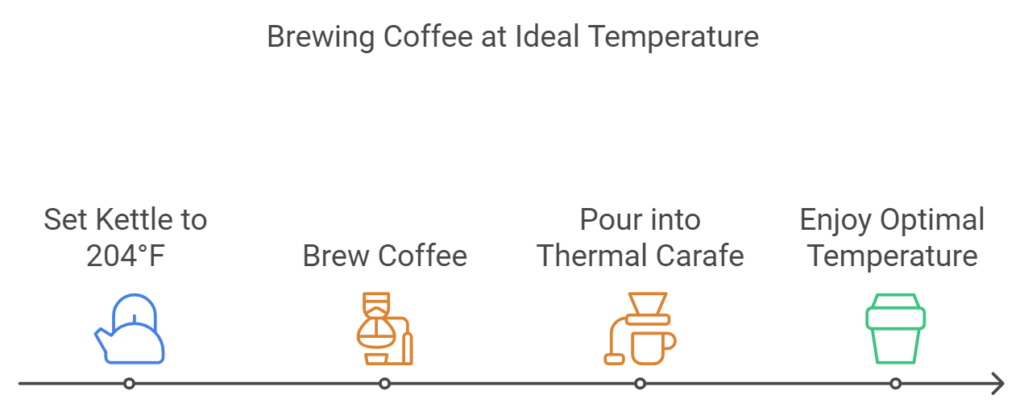 Brewing coffee at the perfect temperature.